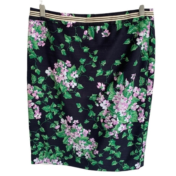 Talbots The Oprah Magazine Collection Floral Skirt Green Blue Pink Size 8 - Picture 3 of 3